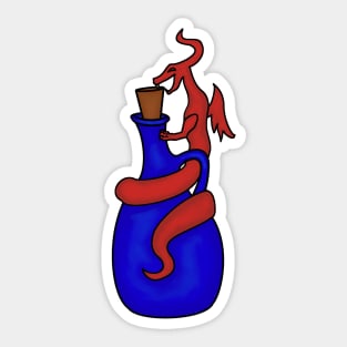 Red and Blue Potion Dragon Sticker